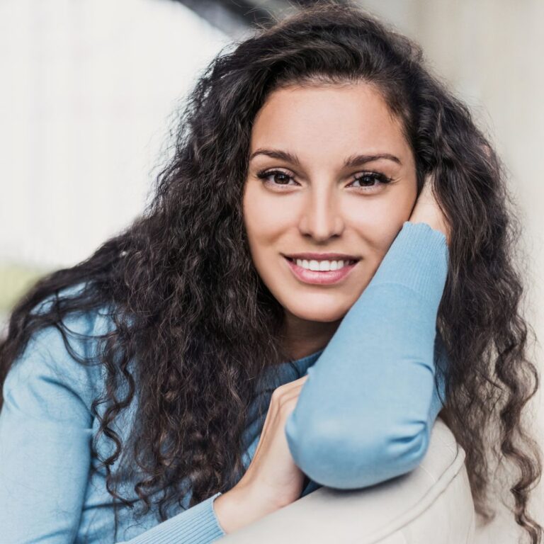 Young woman at home