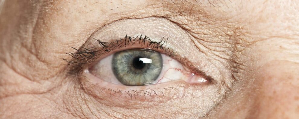 Close up of a senior's eye